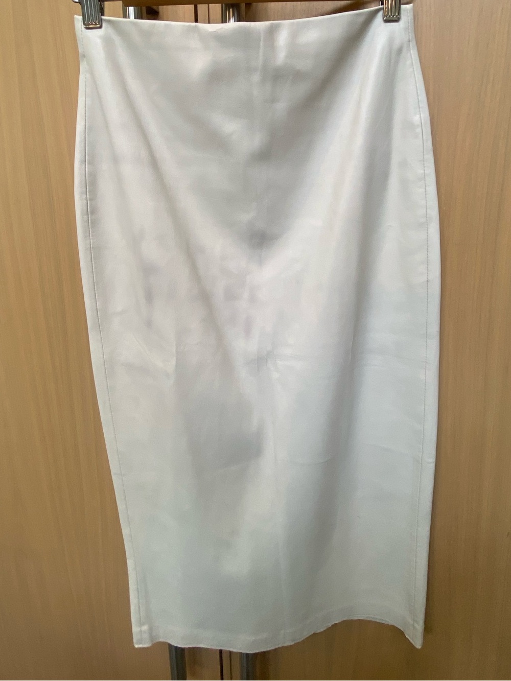 Zara Womens Collection Cream Faux Leather Pencil Skirt